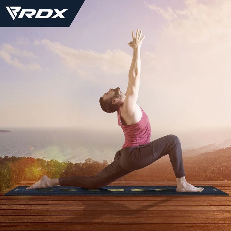 RDX Sports Store RDX D8 Iris 6mm PVC Yoga Mat Universe Blue - Image 2
