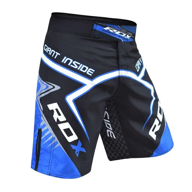 RDX Sports Store RDX R7 MMA Fight Shorts Black/Blue - Image 3