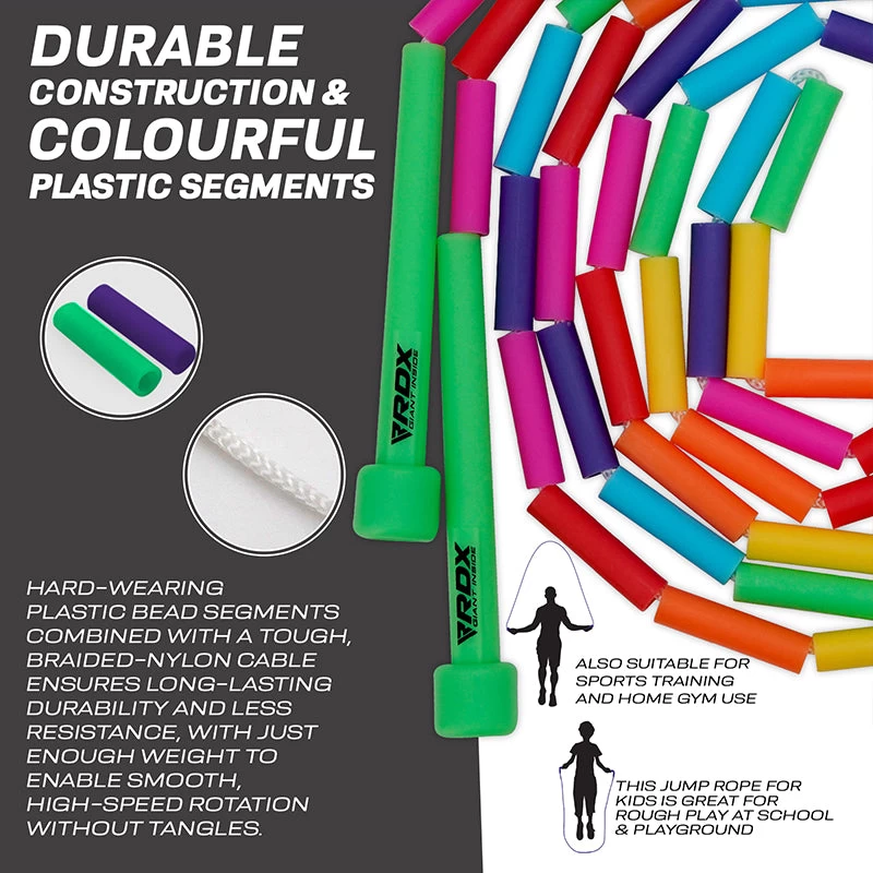 RDX Sports Store RDX BR Rainbow Color Braided Nylon Tangle-Free 10ft Kids Skipping Rope - Image 3