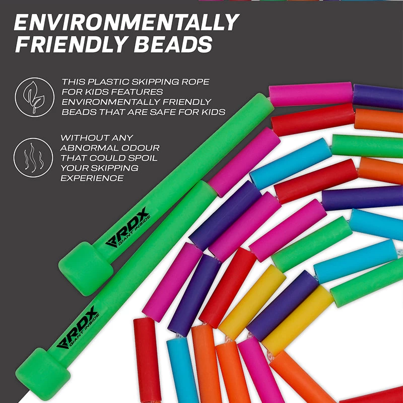 RDX Sports Store RDX BR Rainbow Color Braided Nylon Tangle-Free 10ft Kids Skipping Rope - Image 4