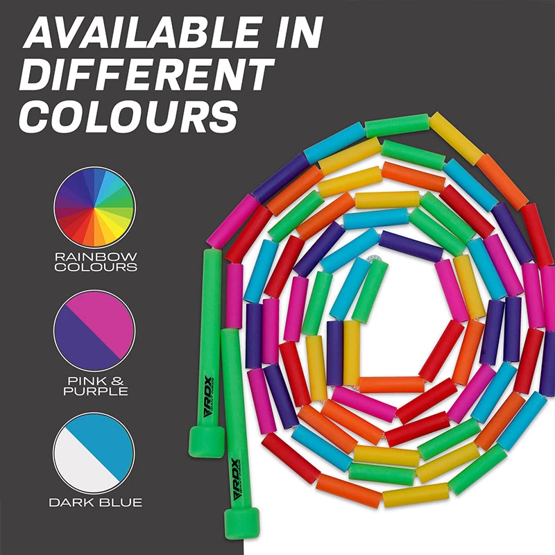 RDX Sports Store RDX BR Rainbow Color Braided Nylon Tangle-Free 10ft Kids Skipping Rope - Image 6