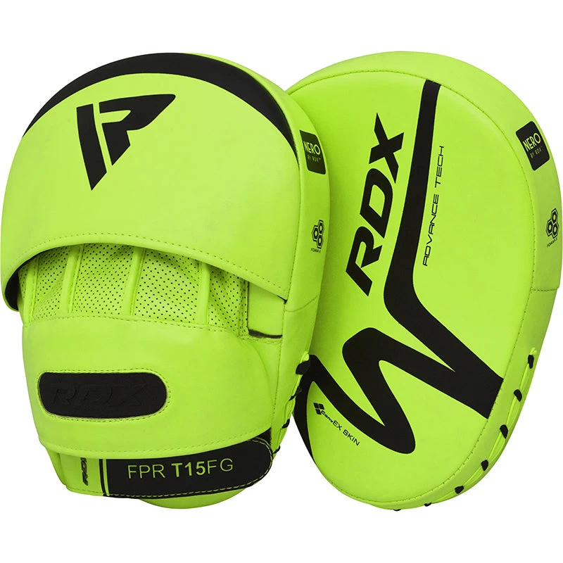 RDX Sports Store RDX T15 Nero Green Boxing Gloves & Focus Pads - Image 6
