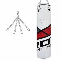 RDX Sports Store RDX F7 Ego 4ft / 5ft 2-in-1 Red Punching Bag For MMA, Muay Thai, Kickboxing Set