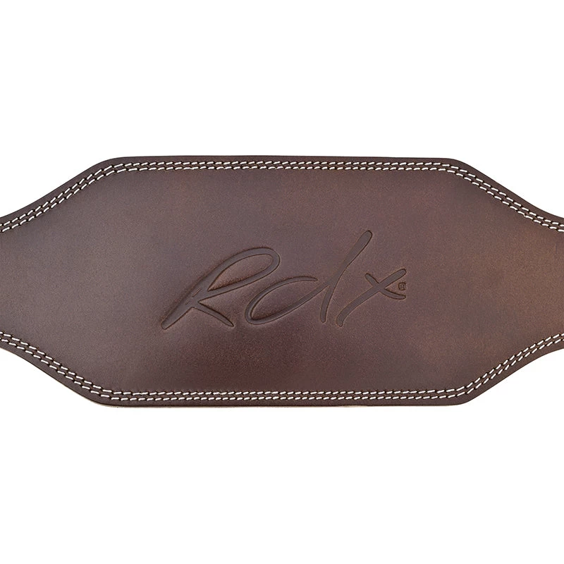 RDX Sports Store RDX 6 Inch Leather Brown Weightlifting Belt - Image 6