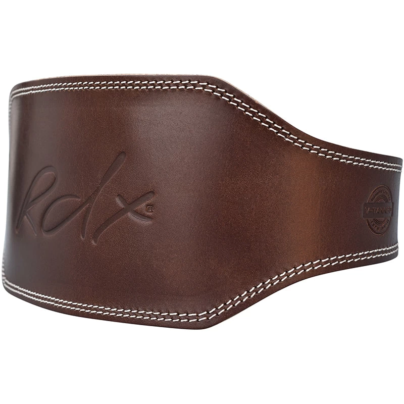 RDX Sports Store RDX 6 Inch Leather Brown Weightlifting Belt - Image 7