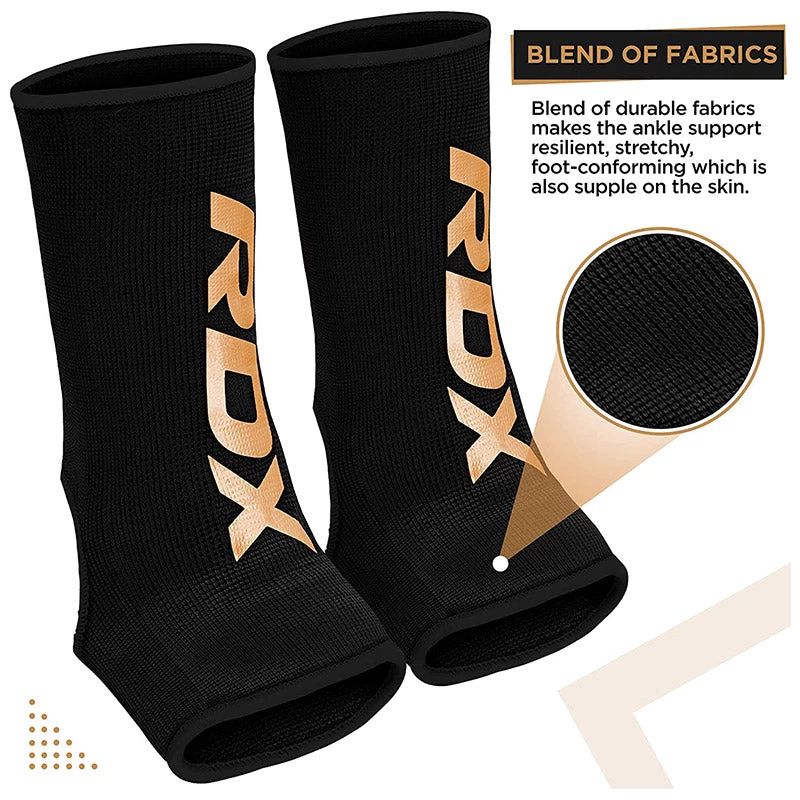 RDX Sports Store RDX AB Black Ankle Support Sprain Protection Compression Sleeve OEKO-TEX® Standard 100 Certified - Image 7