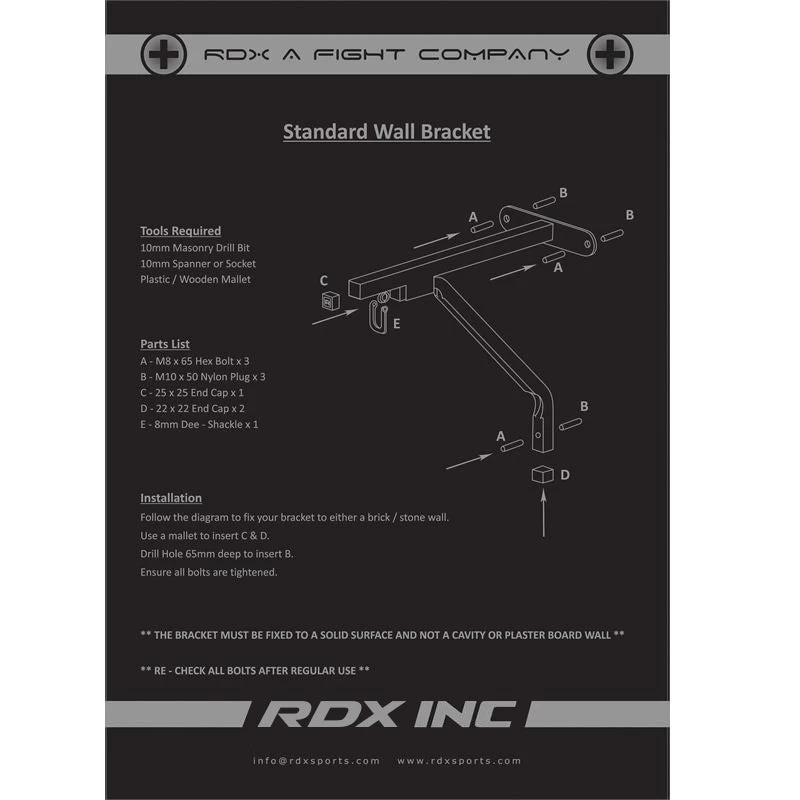 RDX Sports Store RDX C4 Steel Wall Bracket & 4 Hook Chains - Image 3