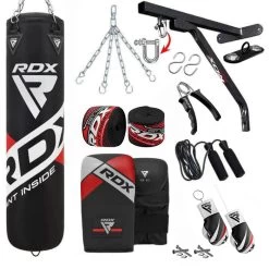 RDX Sports Store RDX F10B 14PC Punch Bag With Bag Mitts Home Gym Set