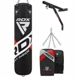 RDX Sports Store RDX F10B 4ft / 5ft 4-in-1 Punch Bag With Bag Gloves & Wall Bracket Set