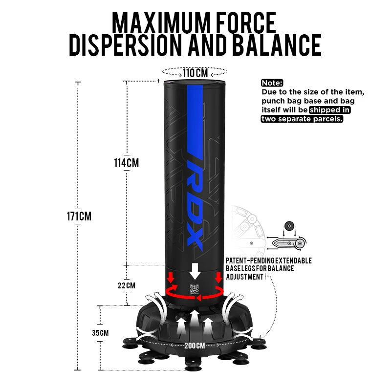 RDX Sports Store RDX F6 KARA 5-ft Free-standing Punching Bag - Image 11