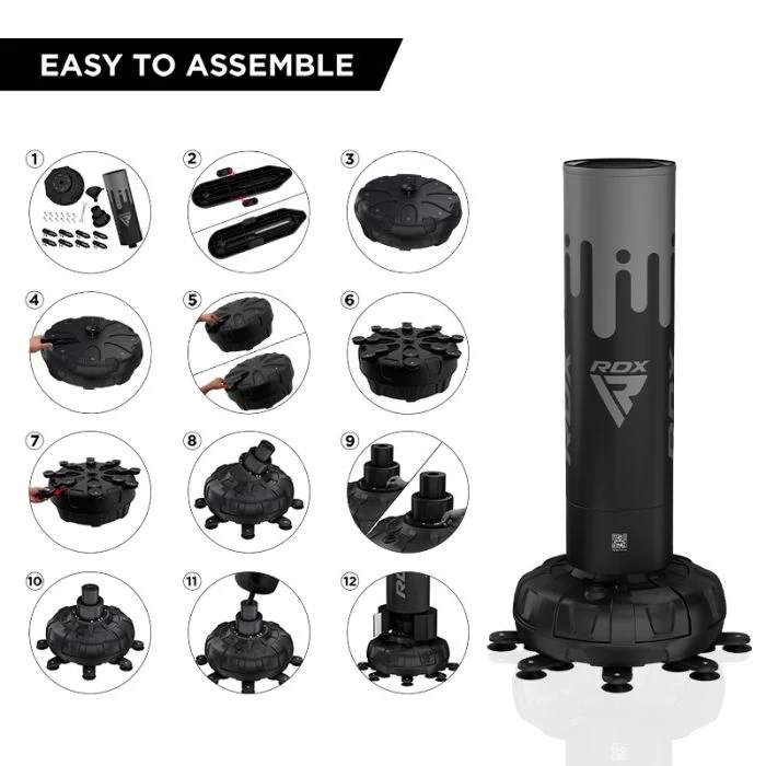 RDX Sports Store RDX F9 5FT ADULTS FREE STANDING PUNCH BAG WITH BAG MITTS - Image 11