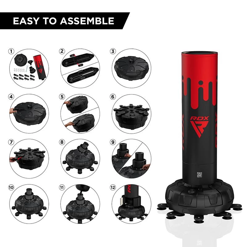 RDX Sports Store RDX F9 6ft Adults Free Standing Punch Bag With Bag Mitts For Training & Workout Set - Image 5