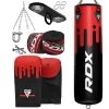 RDX Sports Store RDX F9 4ft / 5ft 8-in-1 Heavy Boxing Punch Bag & Mitts Set