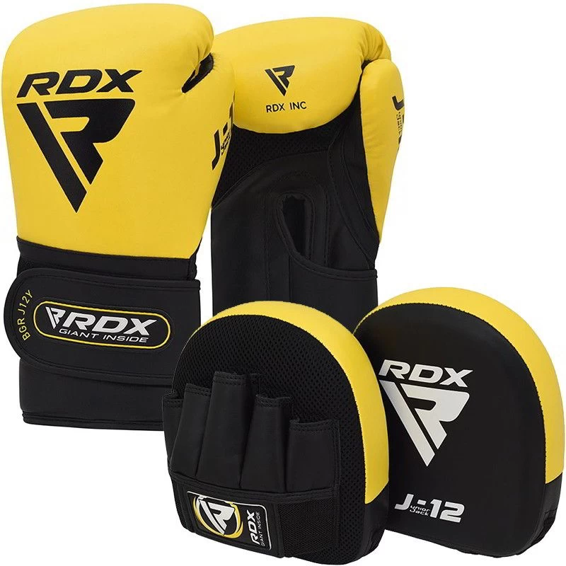 RDX Sports Store RDX J12 KIDS 6oz Boxing Gloves & Focus Pads Set - Image 3