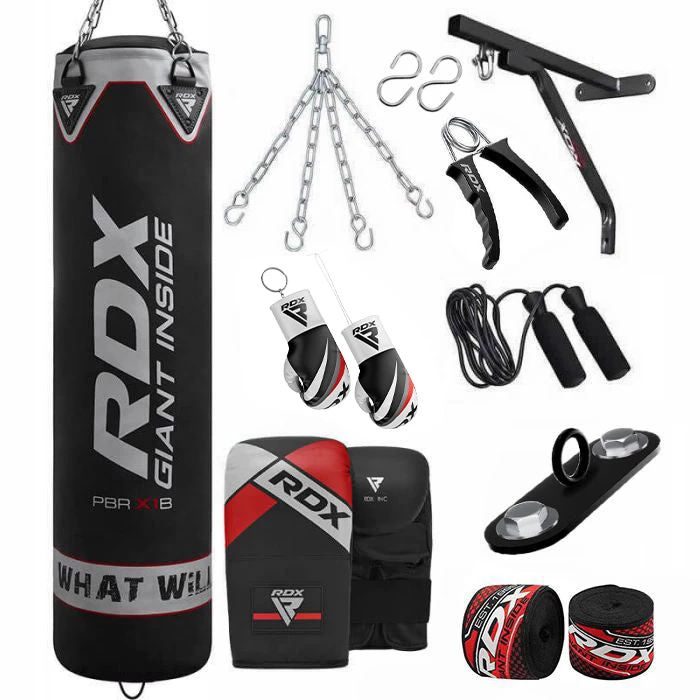 RDX Sports Store RDX X1 14pc 4ft/5ft Punch Bag With Mitts Home Gym Set - Image 16