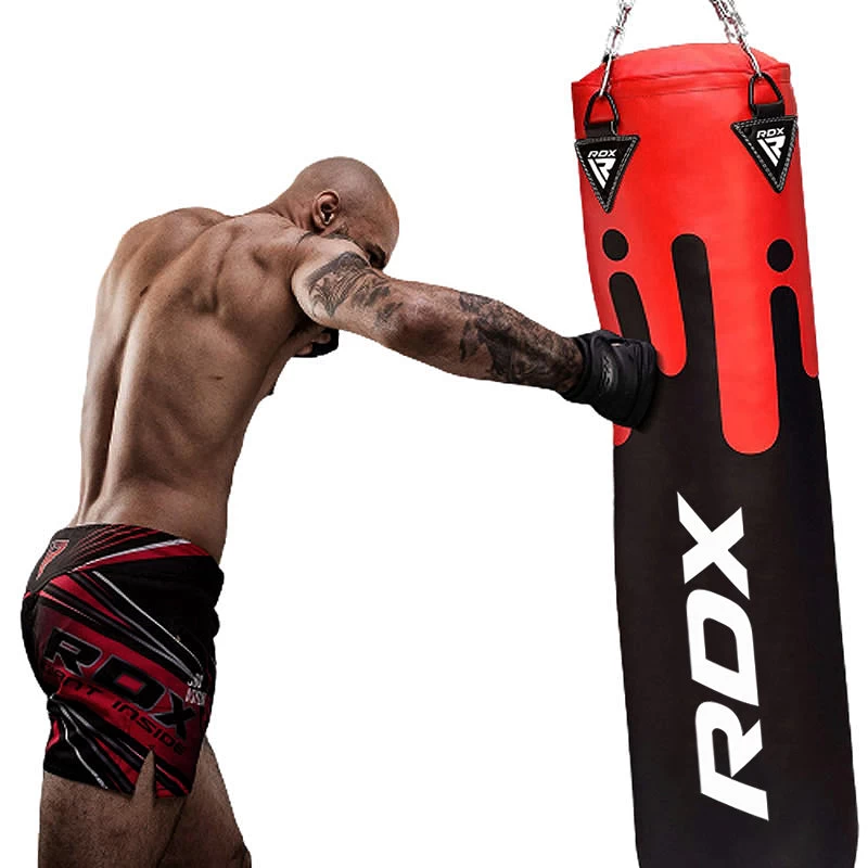 RDX Sports Store RDX F9 4ft / 5ft 8-in-1 Heavy Boxing Punch Bag & Mitts Set - Image 2