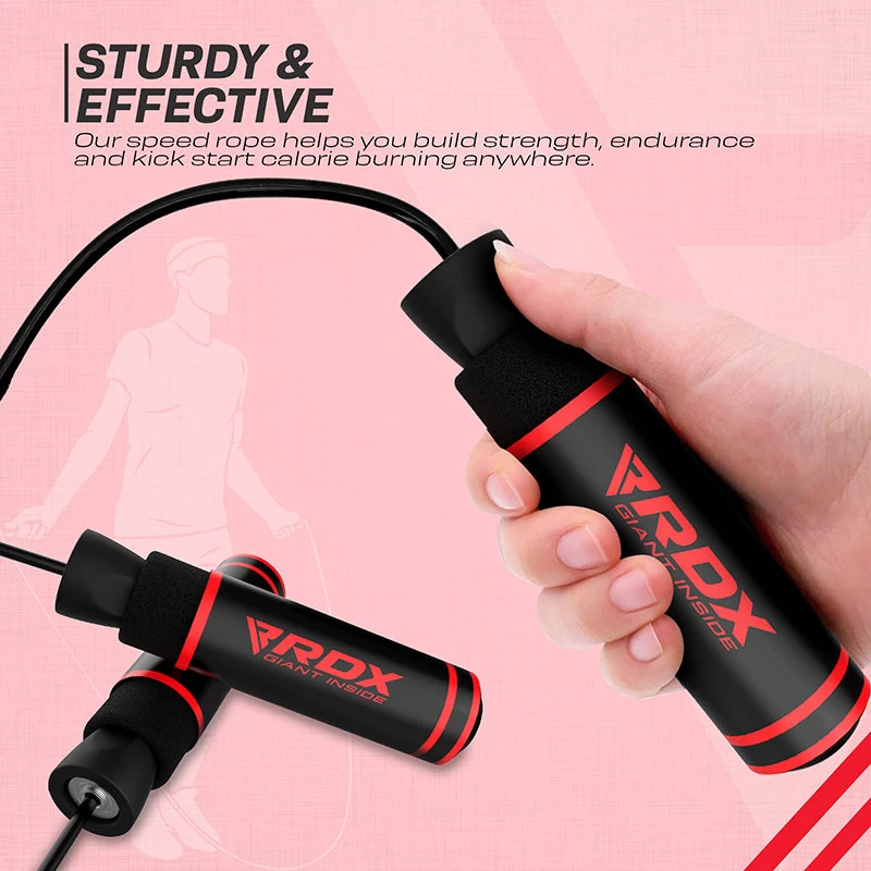 RDX Sports Store RDX SR Adjustable 10.3ft Non-Slip Memory Foam Soft Handles Skipping Rope - Image 17