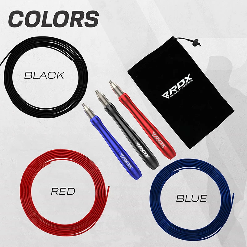 RDX Sports Store RDX W2 Adjustable 10.3ft Skipping Rope With Non-Slip Aluminum Handles - Image 12