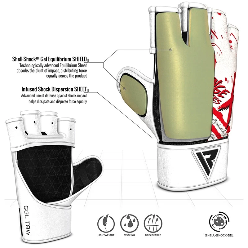 RDX Sports Store RDX T8 Revenge X Leather MMA Gloves - Image 2