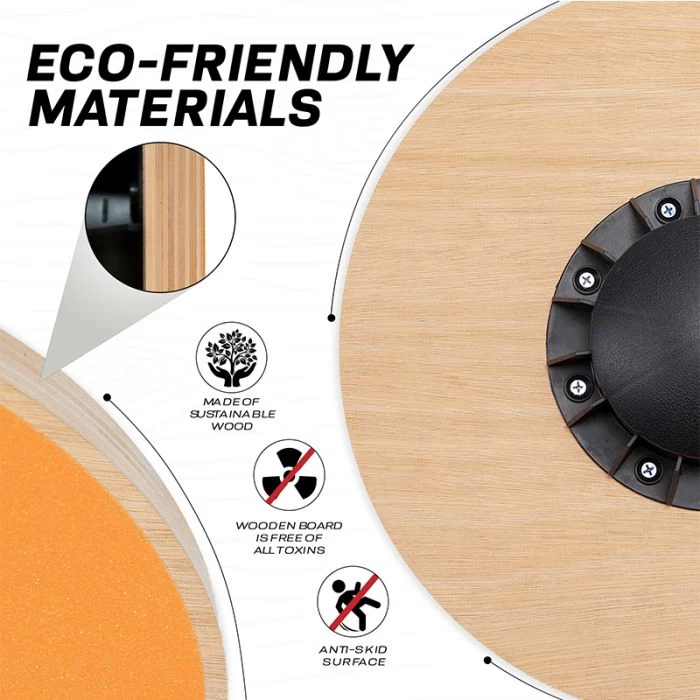 RDX Sports Store RDX W1 Wooden Wobble Round Balance Board - Image 9