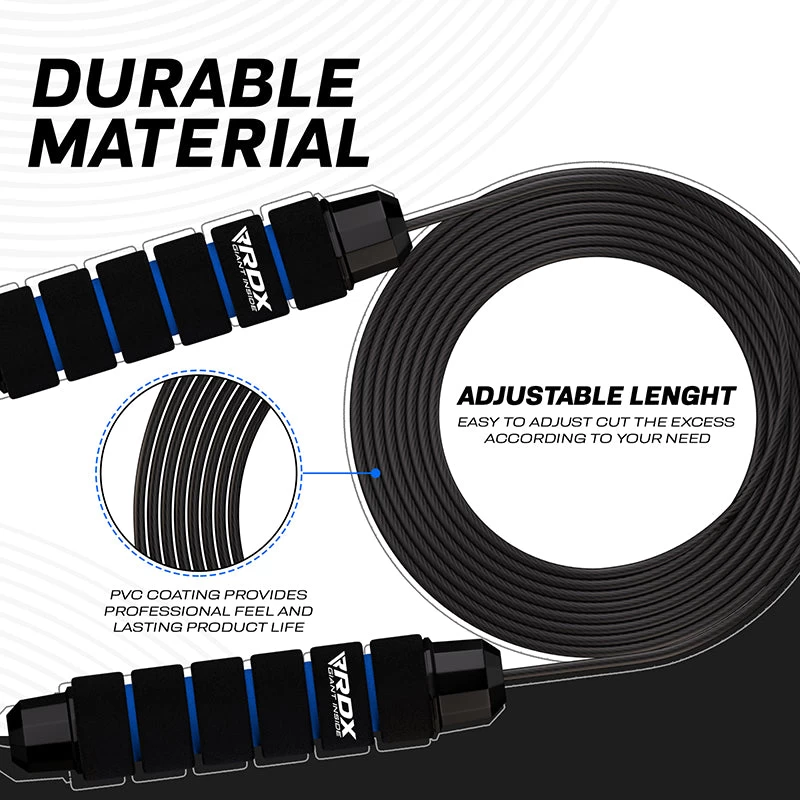 RDX Sports Store RDX W1 Jump Rope With Foam Handles - Image 7