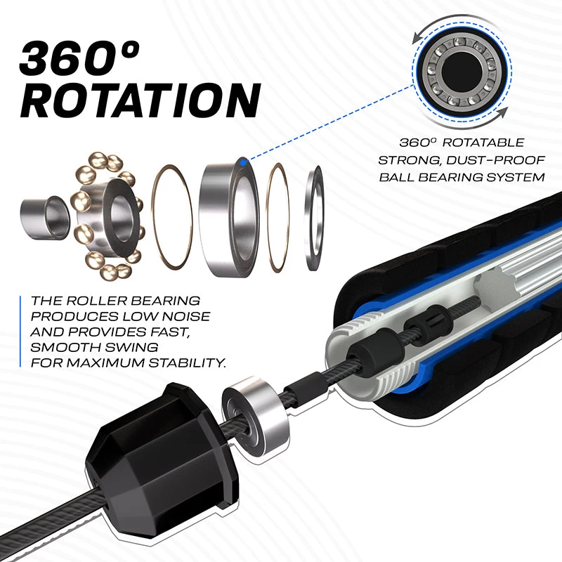 RDX Sports Store RDX W1 Jump Rope With Foam Handles - Image 8