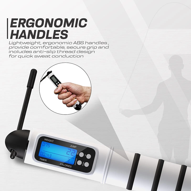 RDX Sports Store RDX Digital Calorie Burn & Workout Counter 10.3ft Adjustable Skipping Rope - Image 5