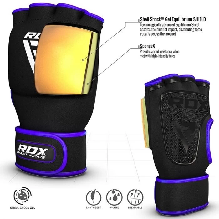 RDX Sports Store RDX X8 Boxing Inner Gel Glove With Wrist Strap - Image 11