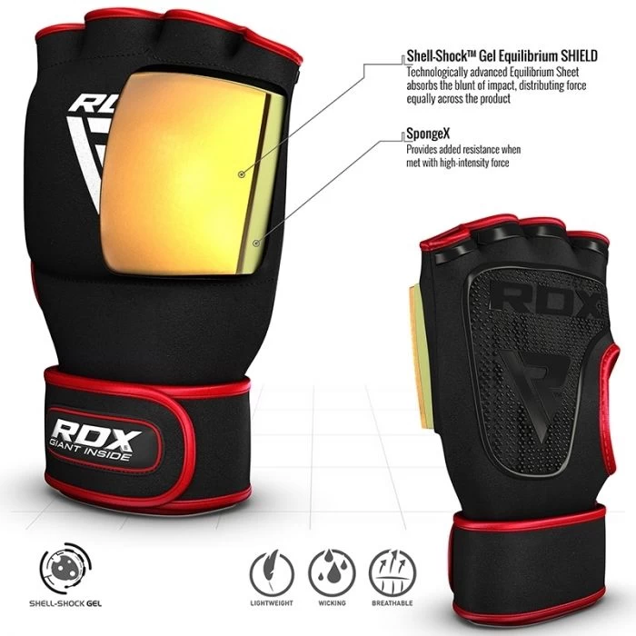 RDX Sports Store RDX X8 Boxing Inner Gel Glove With Wrist Strap - Image 6