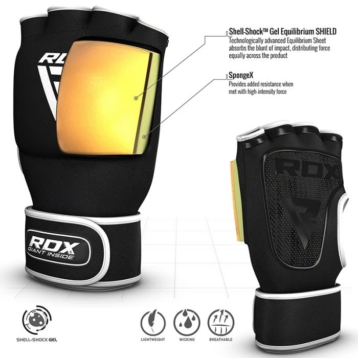 RDX Sports Store RDX X8 Boxing Inner Gel Glove With Wrist Strap - Image 9